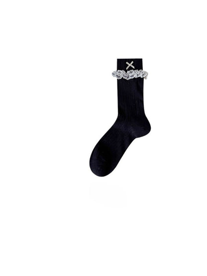 Rufia - Vintage Lace Bow Detail Crew Socks product image 6