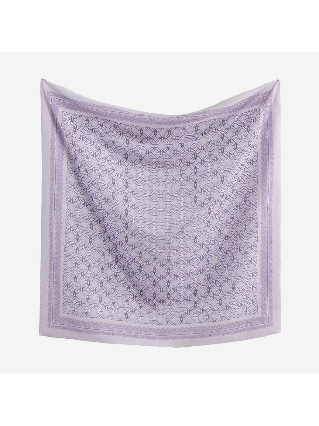 Scarvii - Vintage Border Print Square Scarf