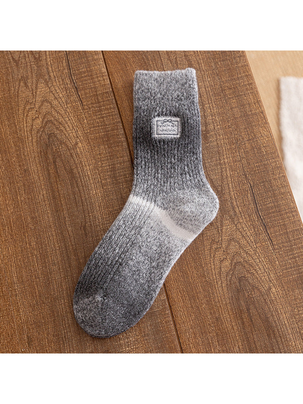 Rufia - Gradient Colorblock Ribbed Crew Socks