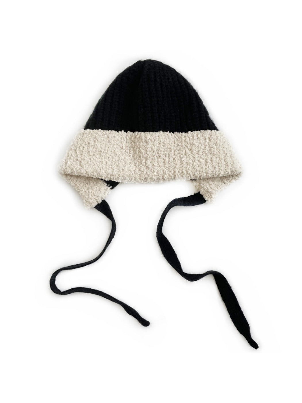 Haila - Knitted Beanie with Plush Trim & Earflaps