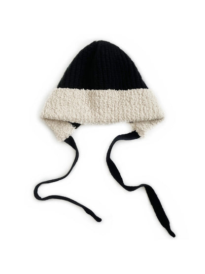 Haila - Knitted Beanie with Plush Trim & Earflaps