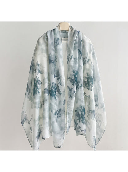 Scarvii - Watercolor Plant Print Summer Wrap Scarf