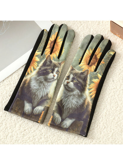 Gloving – 3D Cat Print Touchscreen Winter Gloves