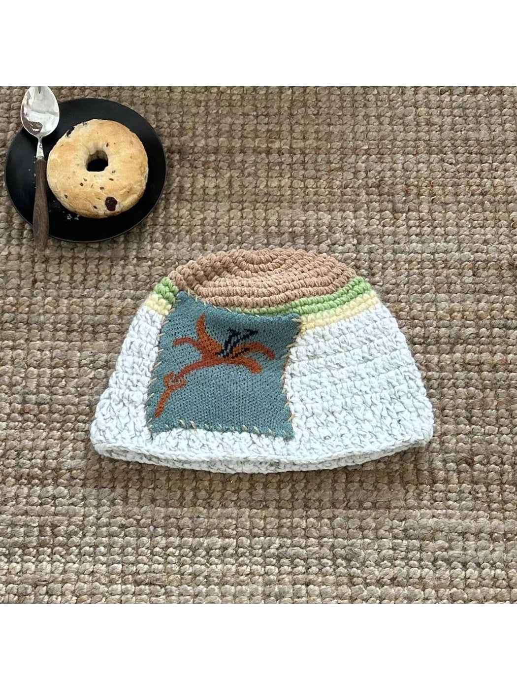 Rufia - Patchwork Art Knit Beanie