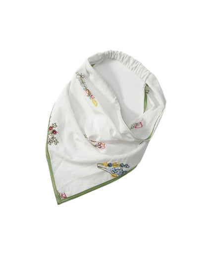 Scarvii - Floral Embroidered Elastic Bandana Headband