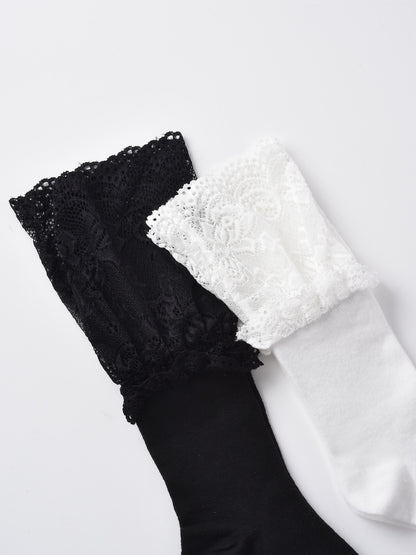 Rufia - Lace Trim Soft Crew Socks product image 6