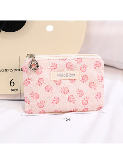 Cosbai - Floral Mini Coin Pouch detail view 5