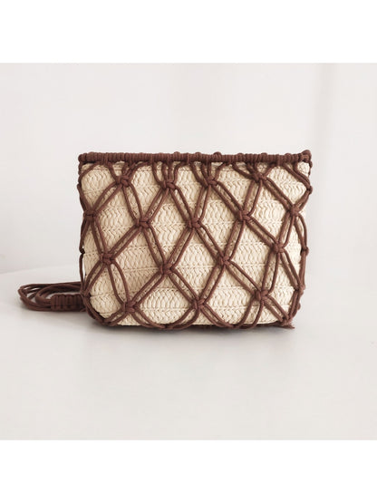 Cosbai - Woven Hollow Shoulder Bag