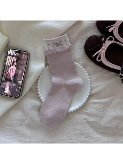 Rufia - Small Bow Detail Crew Socks