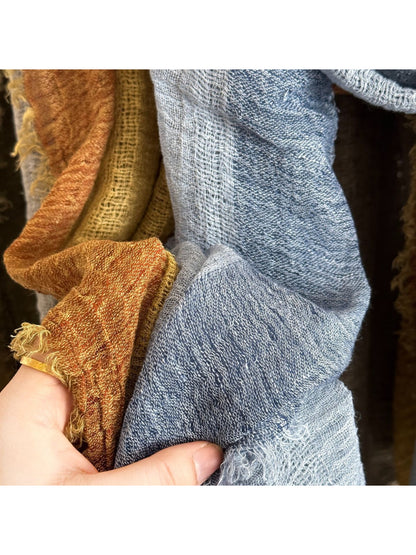 Scarvii - Fringe Edge Woven Long Scarf