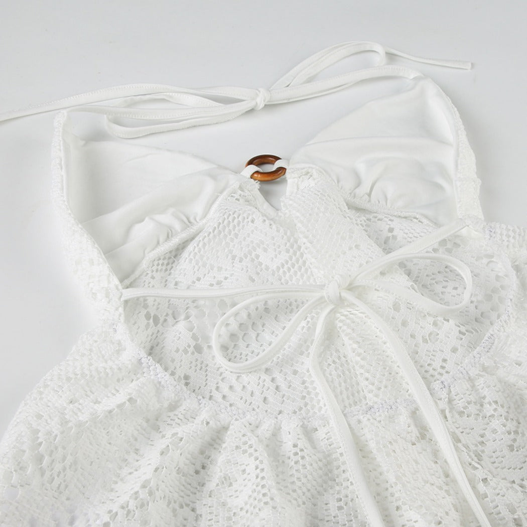 Vesty - Boho White Lace Halter Top - Sexy & Charm