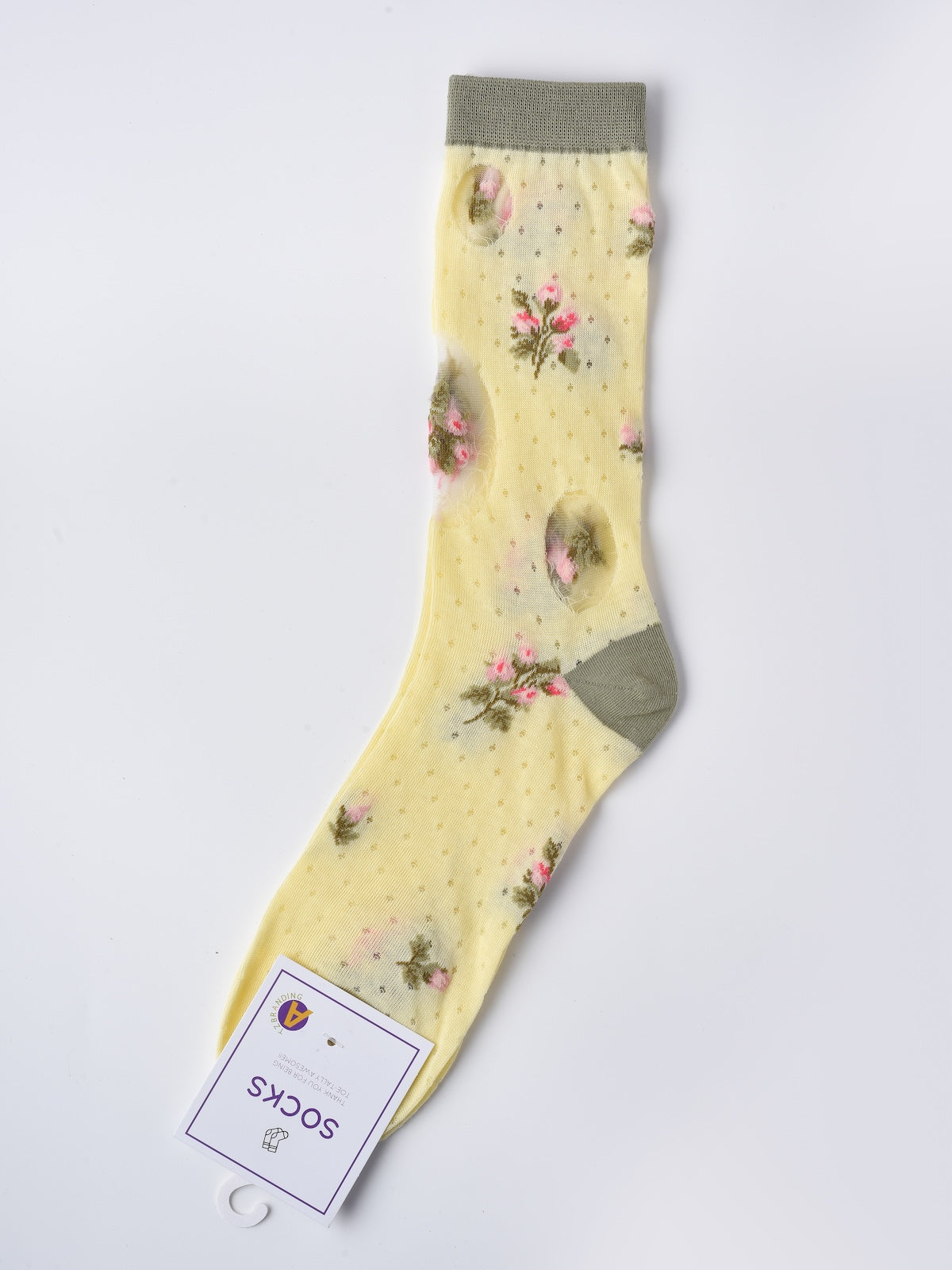Rufia - Cute Summer Floral Sheer Socks