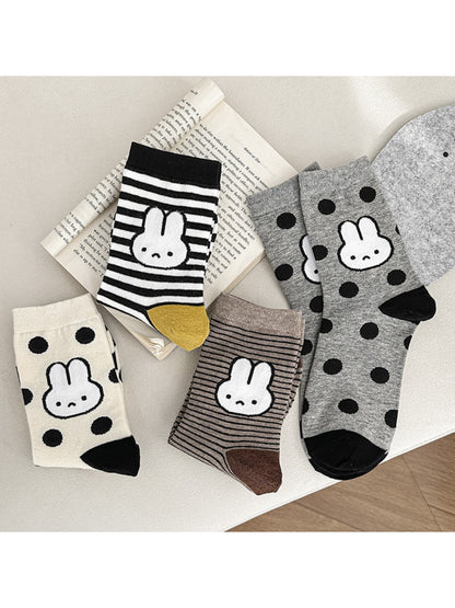 Rufia - Playful Bunny Pattern Crew Socks product image 1