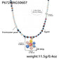Bauai - Colorful Flat Bead Pendant Necklace - Elegant & Charming