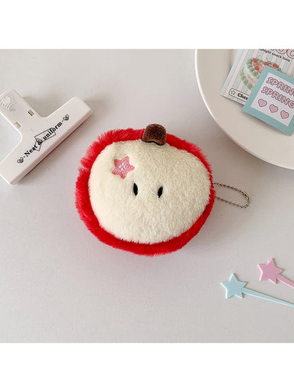 Cosbai - Cartoon Apple Plush Charm Coin Purse Bag