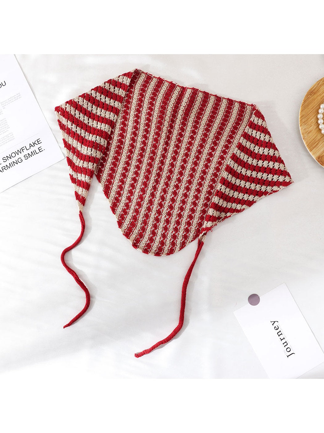 Scarvii - Striped Tie Strap Triangle Bandana