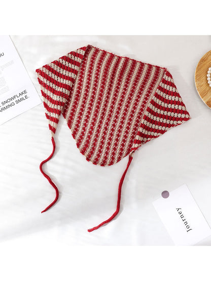 Scarvii - Striped Tie Strap Triangle Bandana