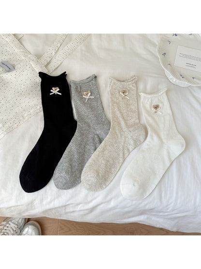 Rufia Everyday Teddy Crew Socks packaging with product label visible