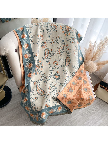 Scarvii – Reversible Paisley Fringe Scarf & Wrap