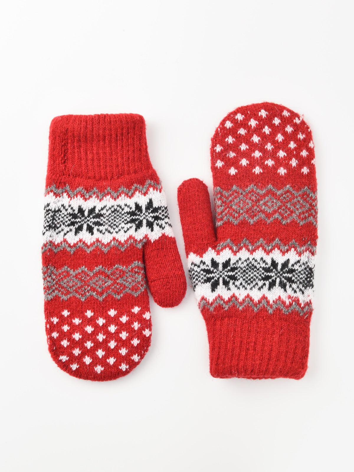 Gloving - Unisex Warm Snowflake Knit Mittens