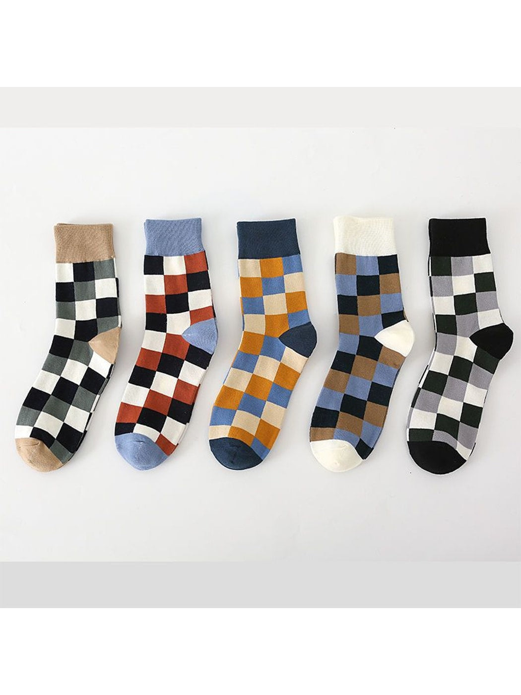Rufia - Checked Pattern Everyday Crew Socks