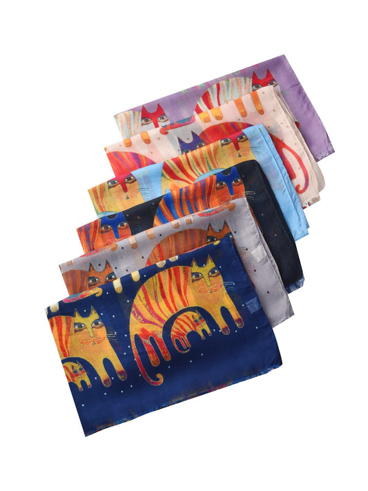 Scarvii – Abstract Cat Print Scarf