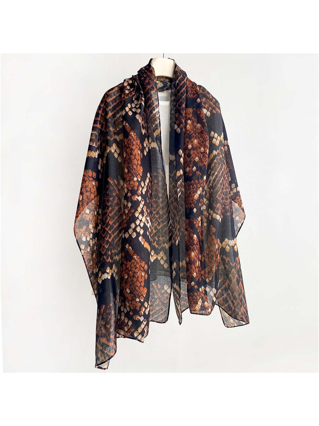 Scarvii - Retro Wave Print Summer Wrap Scarf