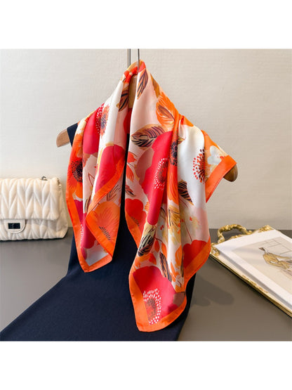 Scarvii - Botanical Bloom Print Square Scarf