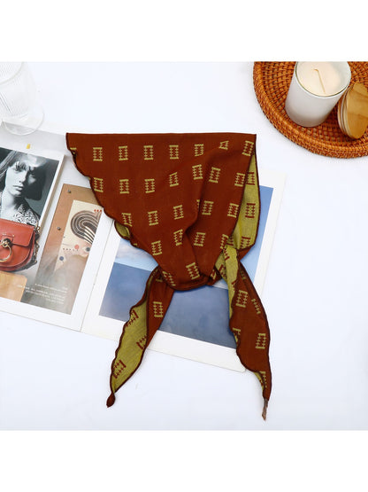 Scarvii - Geometric Print Lightweight Double Sided Bandana