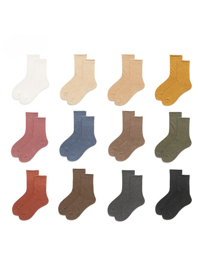 Rufia - Solid Color Everyday Crew Socks