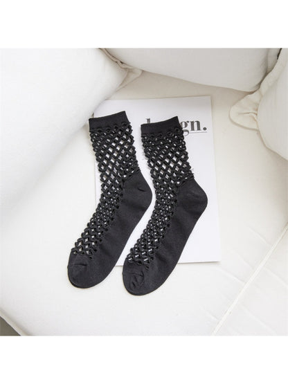 Rufia - Openwork Panel Crew Socks