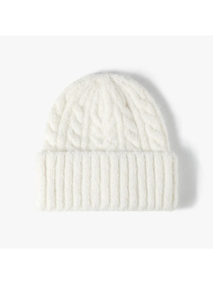 Haila - Braided Texture Cuffed Knit Beanie