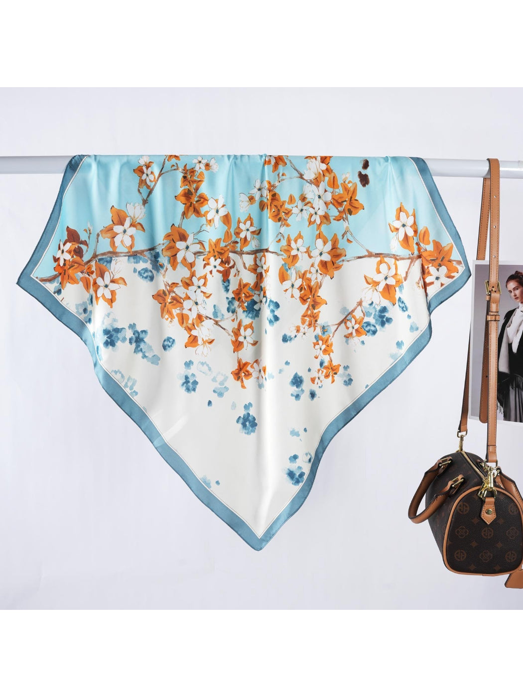 Scarvii - Spring Blossom Border Square Scarf
