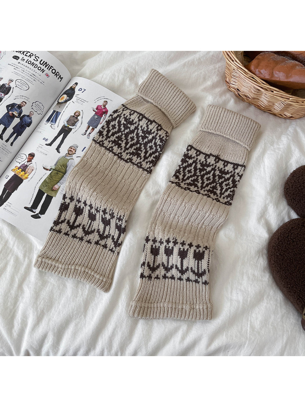 Cozyra - Fair Isle Knit Leg Warmers