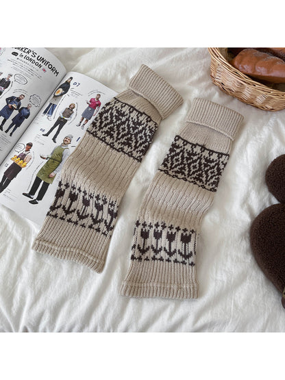 Cozyra - Fair Isle Knit Leg Warmers