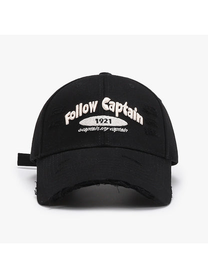 Haila - Curved Brim Letter Graphic Baseball Cap