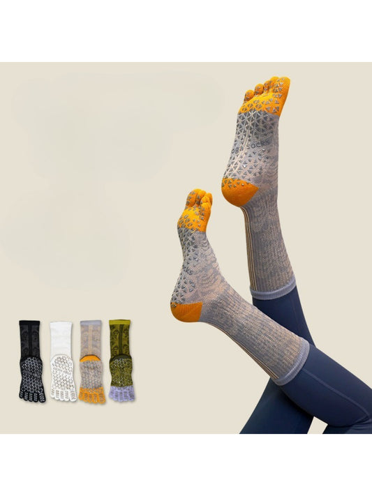 Rufia - Pattern Grip Long Five-Toe Training Socks