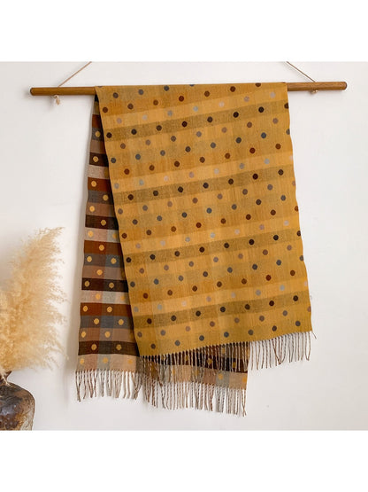 Scarvii - Color Block Polka Dot Scarf & Wrap
