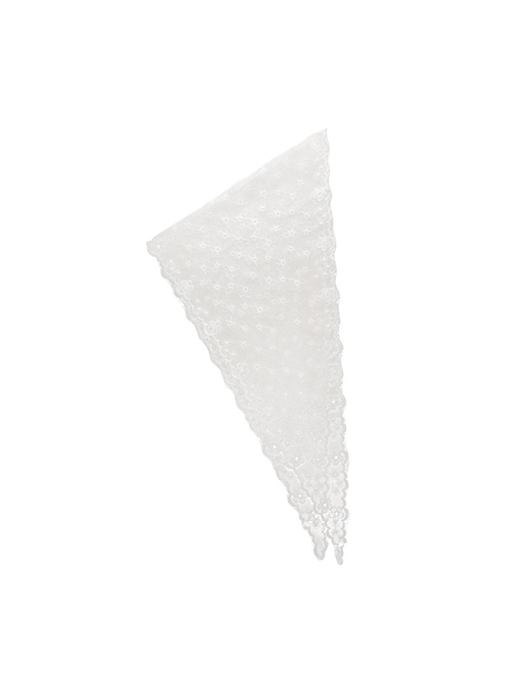 Scarvii - Floral Embroidered Lace Triangle Bandana Scarf