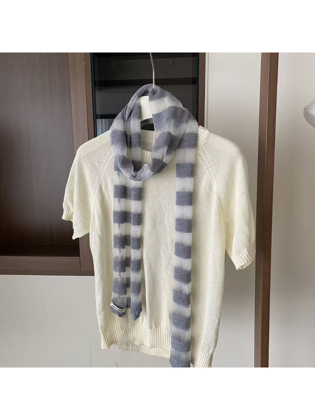 Scarvii - Soft Stripe Knit Long Scarf