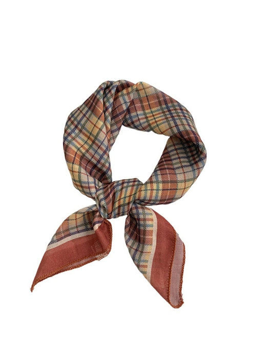 Scarvii - Vintage Classic Stripe Print Square Headscarf