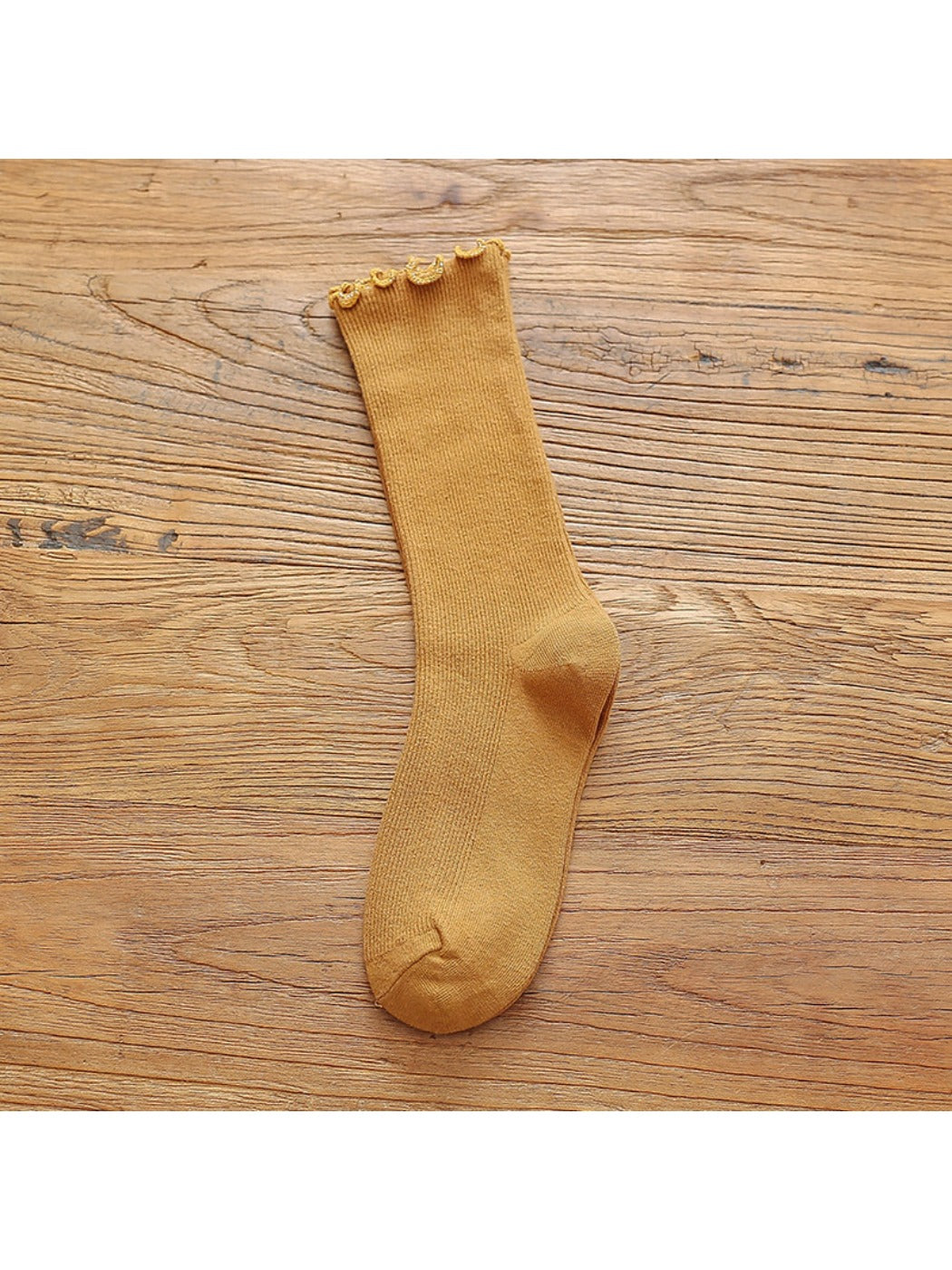 Rufia - Solid Color Mid-Calf Socks for Women