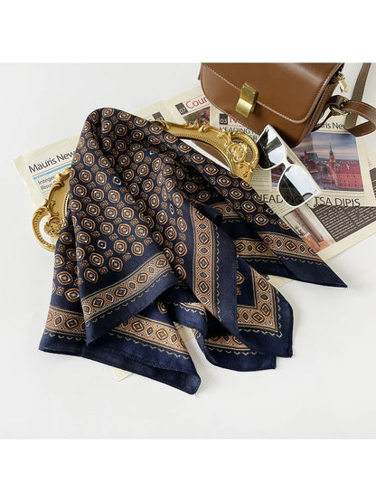 Scarvii - Geometric Border Square Scarf