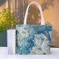 Cosbai - Blue Flowers Monet Garden Style Tote Bag