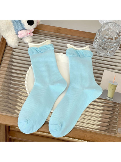 Rufia - Ballet Ruffle Ribbed Crew Socks product image 9