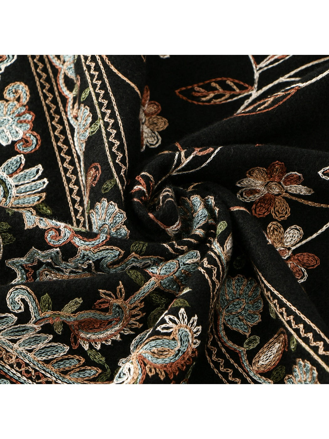 Scarvii - Bohemian Embroidered Winter Shawl Scarf