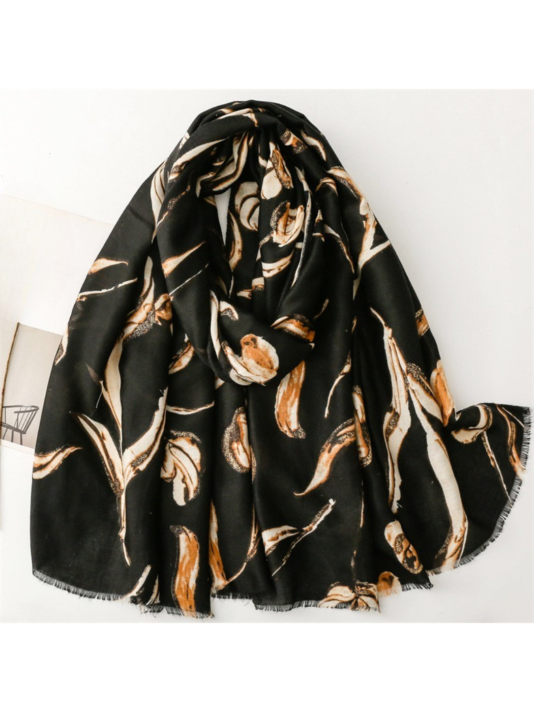 Scarvii - Abstract Tulip Sketch Print Scarf
