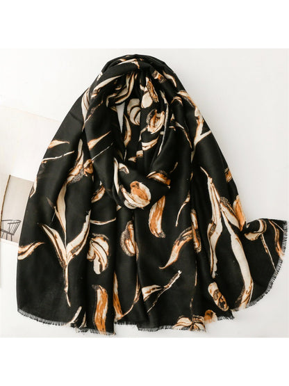 Scarvii - Abstract Tulip Sketch Print Scarf