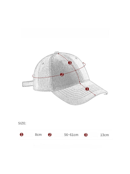 Haila - Washed Frayed Trim Curved Brim Baseball Cap