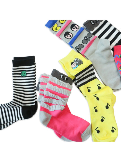 Rufia - Playful Colorful Character Crew Socks